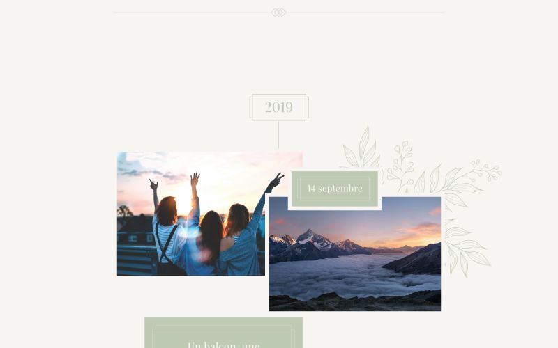“Our story” page of a Sauge & Soie wedding website
